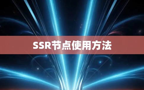 SSR节点使用方法